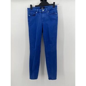 Paige Verdugo Ankle Jeans Womens 27 Cobalt Blue Skinny Mid Rise Stretch Denim